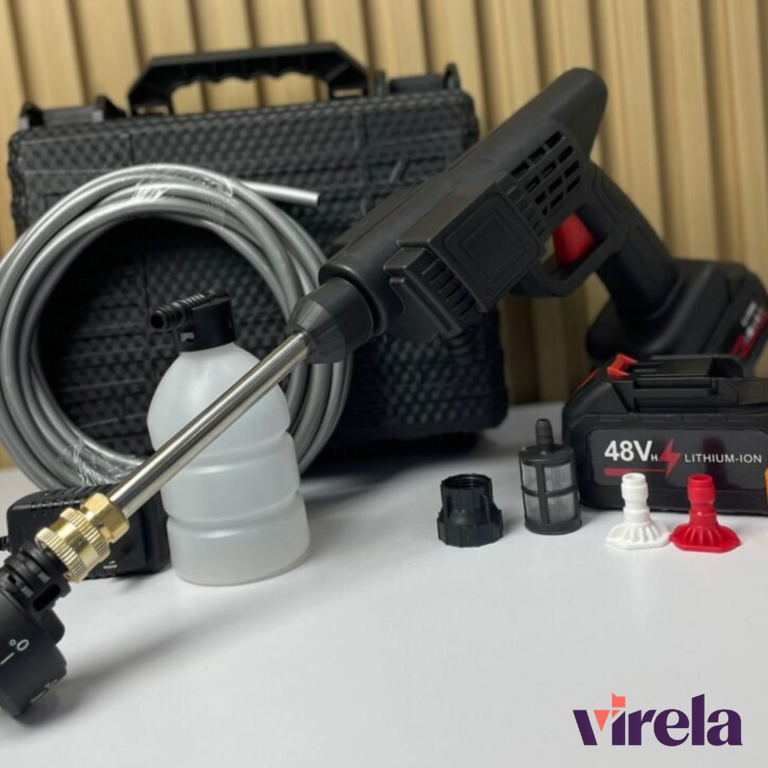 Hidrolavadora Inalámbrica de Alta Presión con Doble Batería y Boquilla 6 en 1